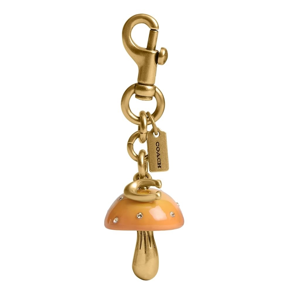 Coach Gold and Orange Mushroom Key Holder
